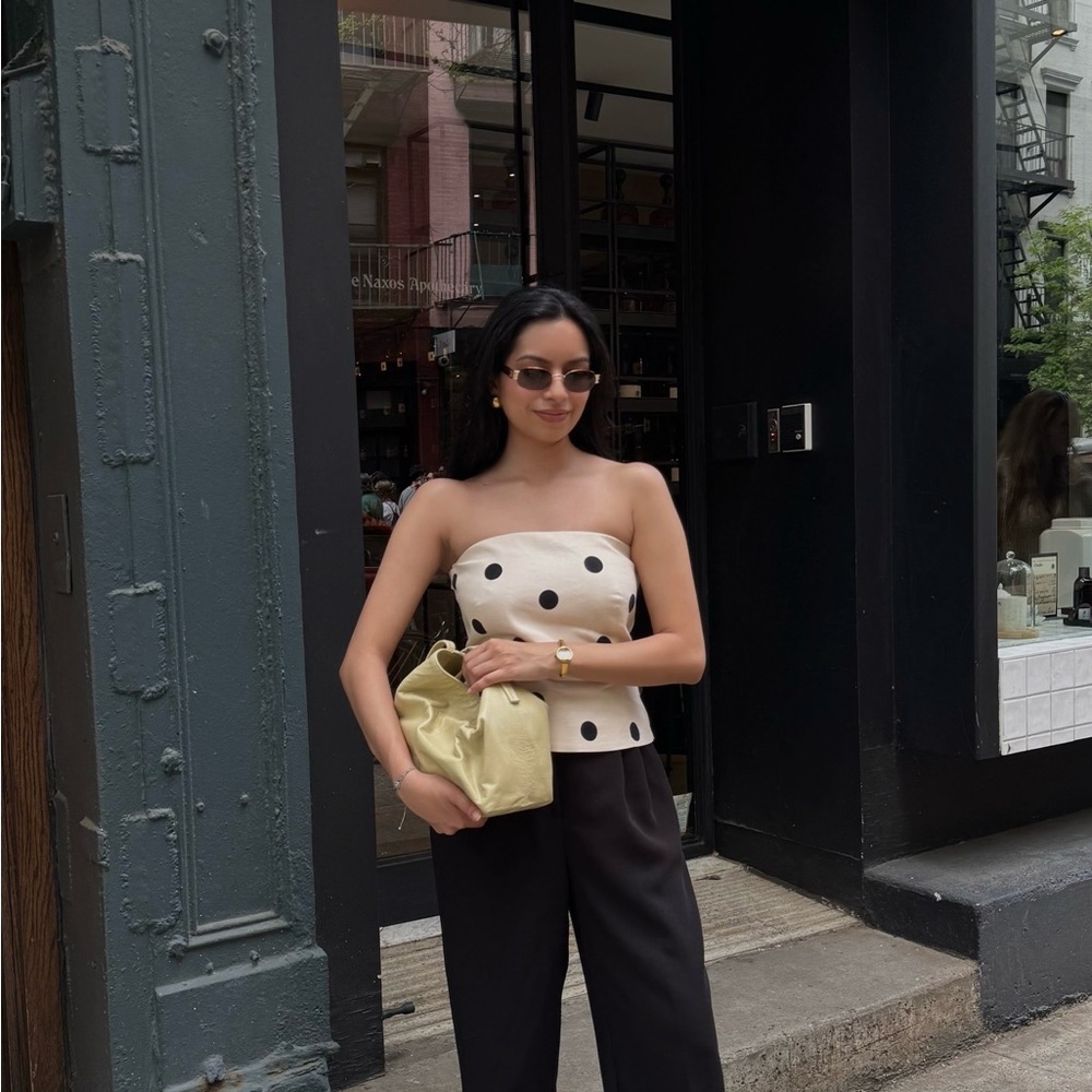 Sezane polka dot top